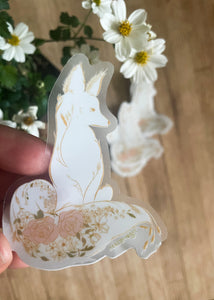 Floral Fox Sticker