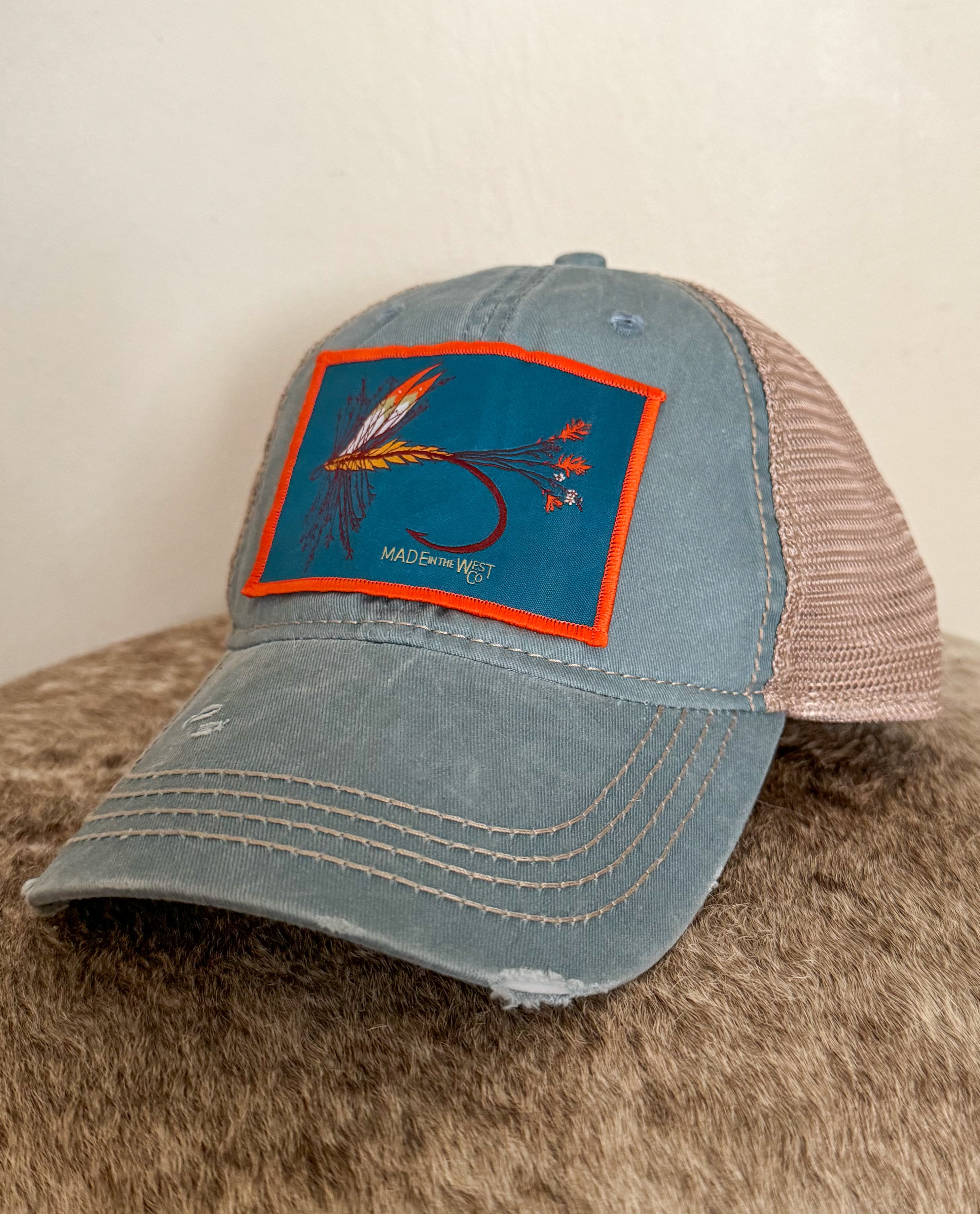 Distressed Sage Hat - Wildflower Adam’s Fly