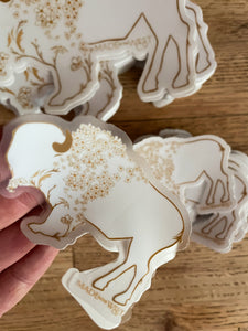 Small Daisy Bison Sticker