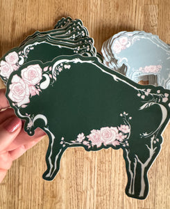 Wild Rose Bison Sticker - Large
