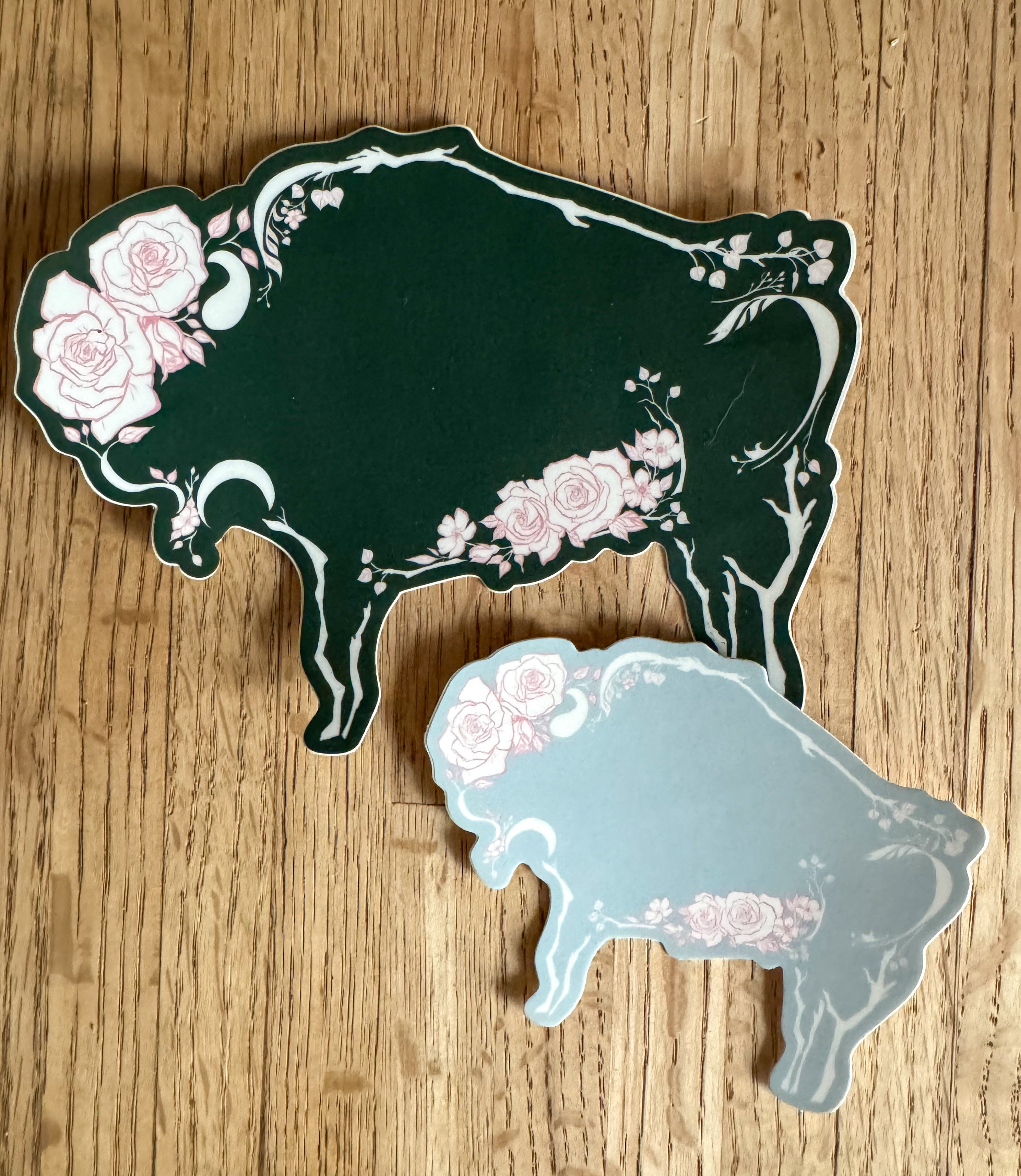 Wild Rose Bison Sticker - Large