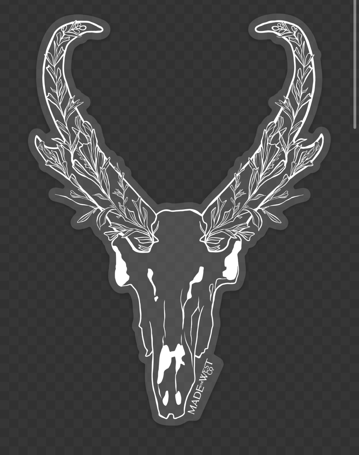 Sagebrush Antelope Skull Sticker