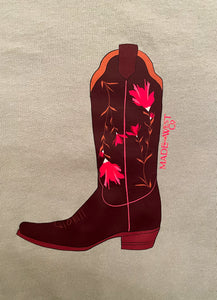 Indian Paintbrush Cowgirl Boot Tee