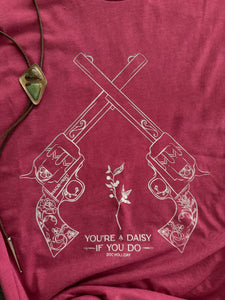 Double Pistol Tee - Raspberry