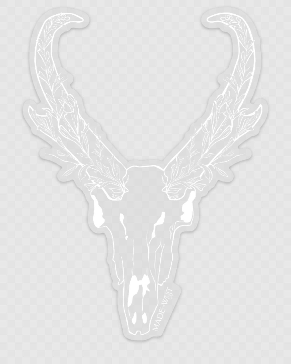 Sagebrush Antelope Skull Sticker