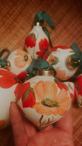 Hand Painted Ceramic Ornament - Poppy