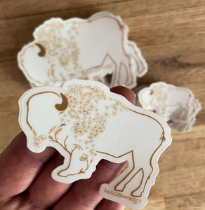 Small Daisy Bison Sticker