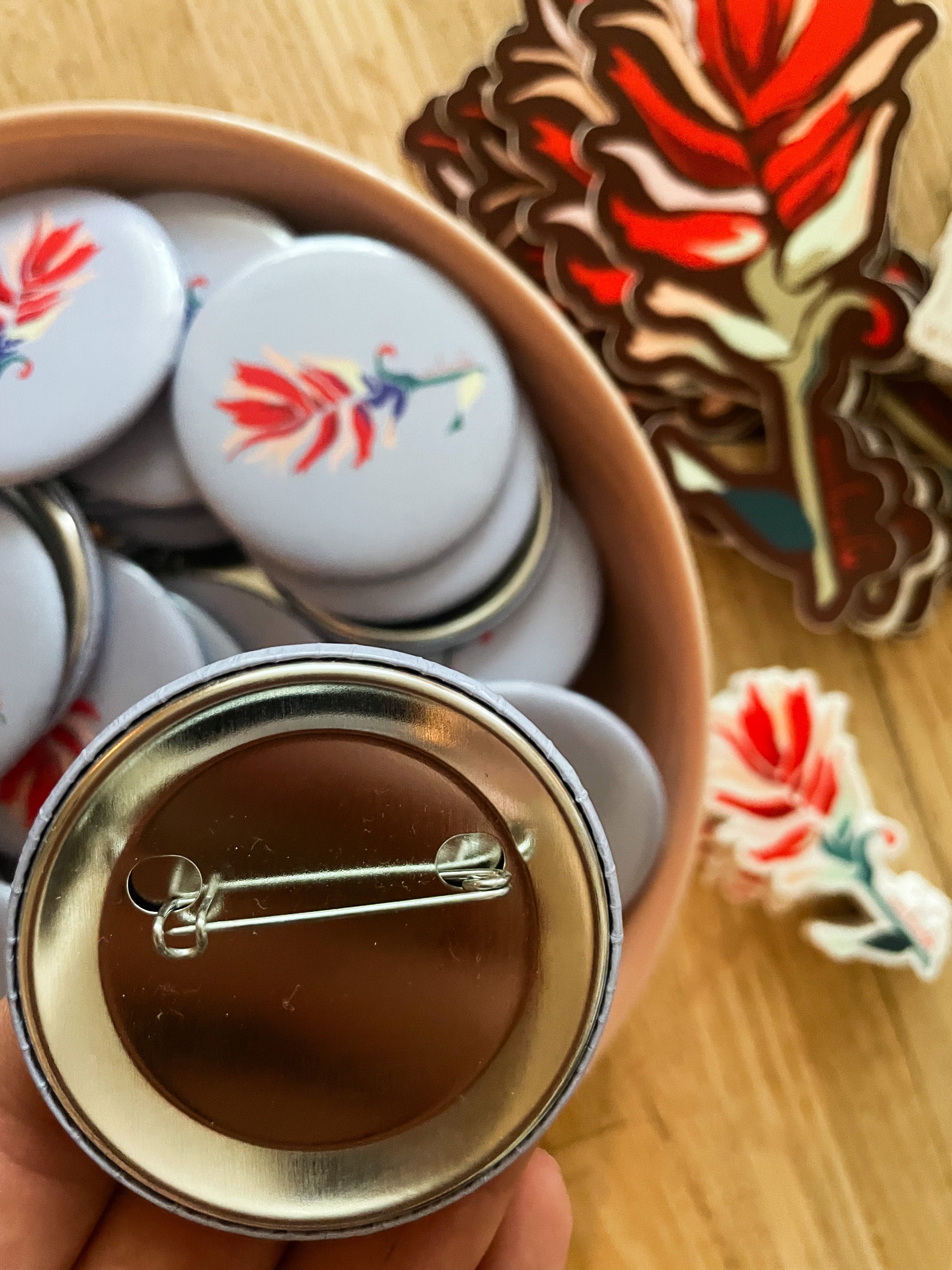 Indian Paintbrush Button Pin