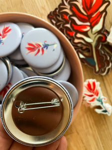 Indian Paintbrush Button Pin