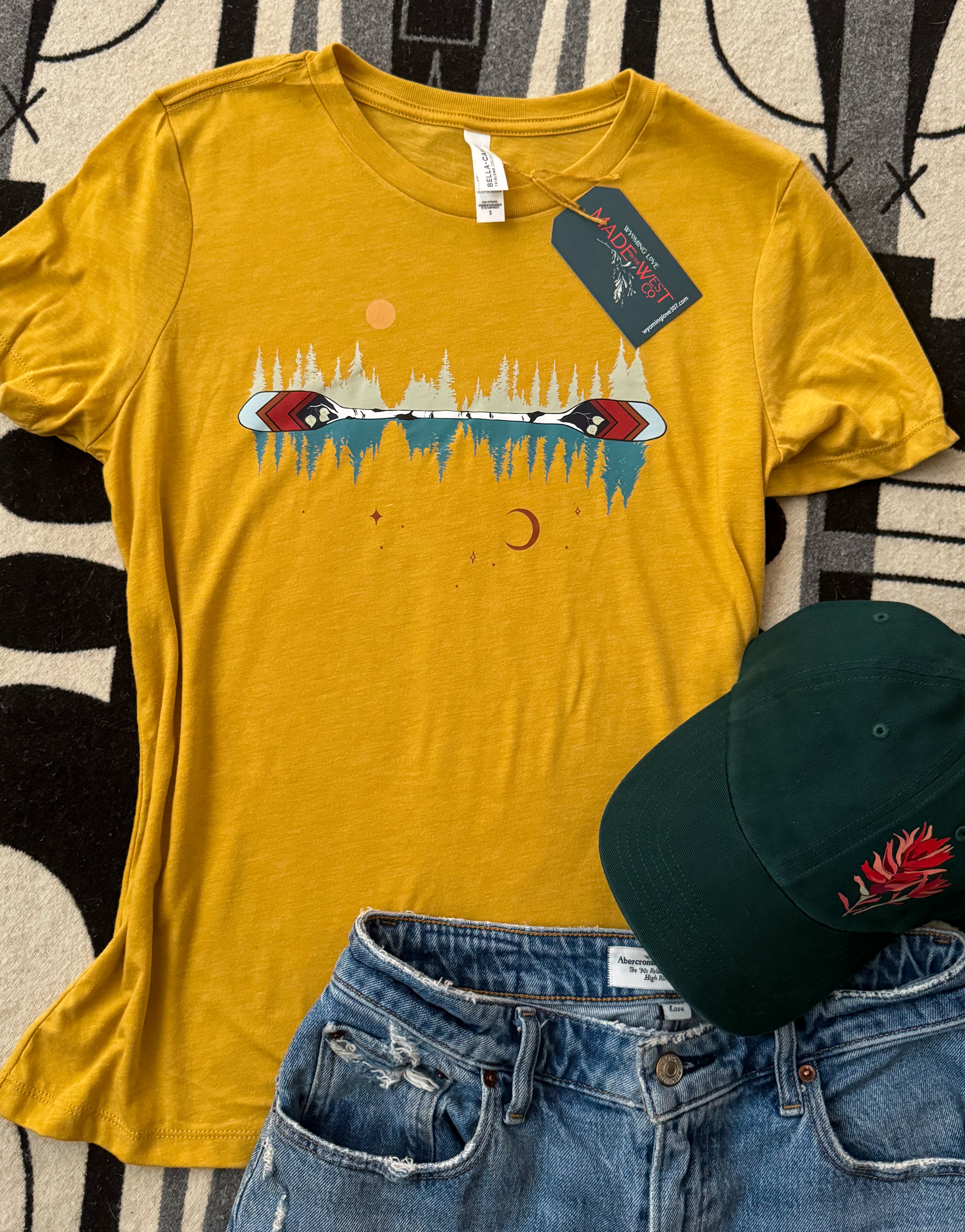 Aspen Kayak Oar Tee - Mustard