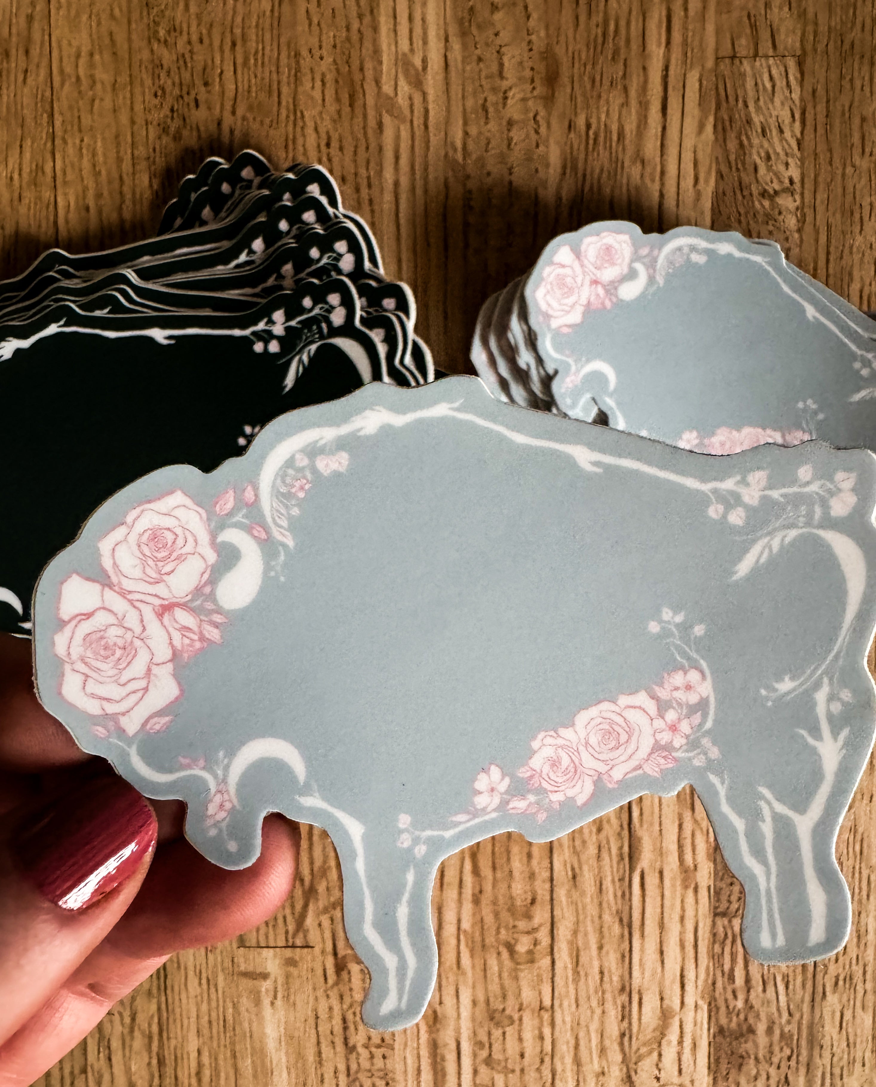 Wild Rose Bison Sticker - Small