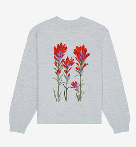 PRE-ORDER Hand Painted Indian Paintbrush Crew Neck Sweatshirt