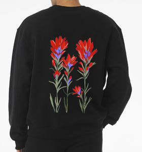 PRE-ORDER Hand Painted Indian Paintbrush Crew Neck Sweatshirt