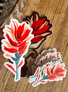 Small Indian Paintbrush Vinyl Sticker