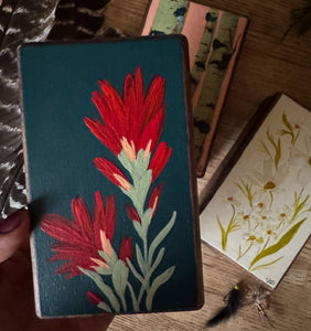 Hand Painted Walnut Fly Box