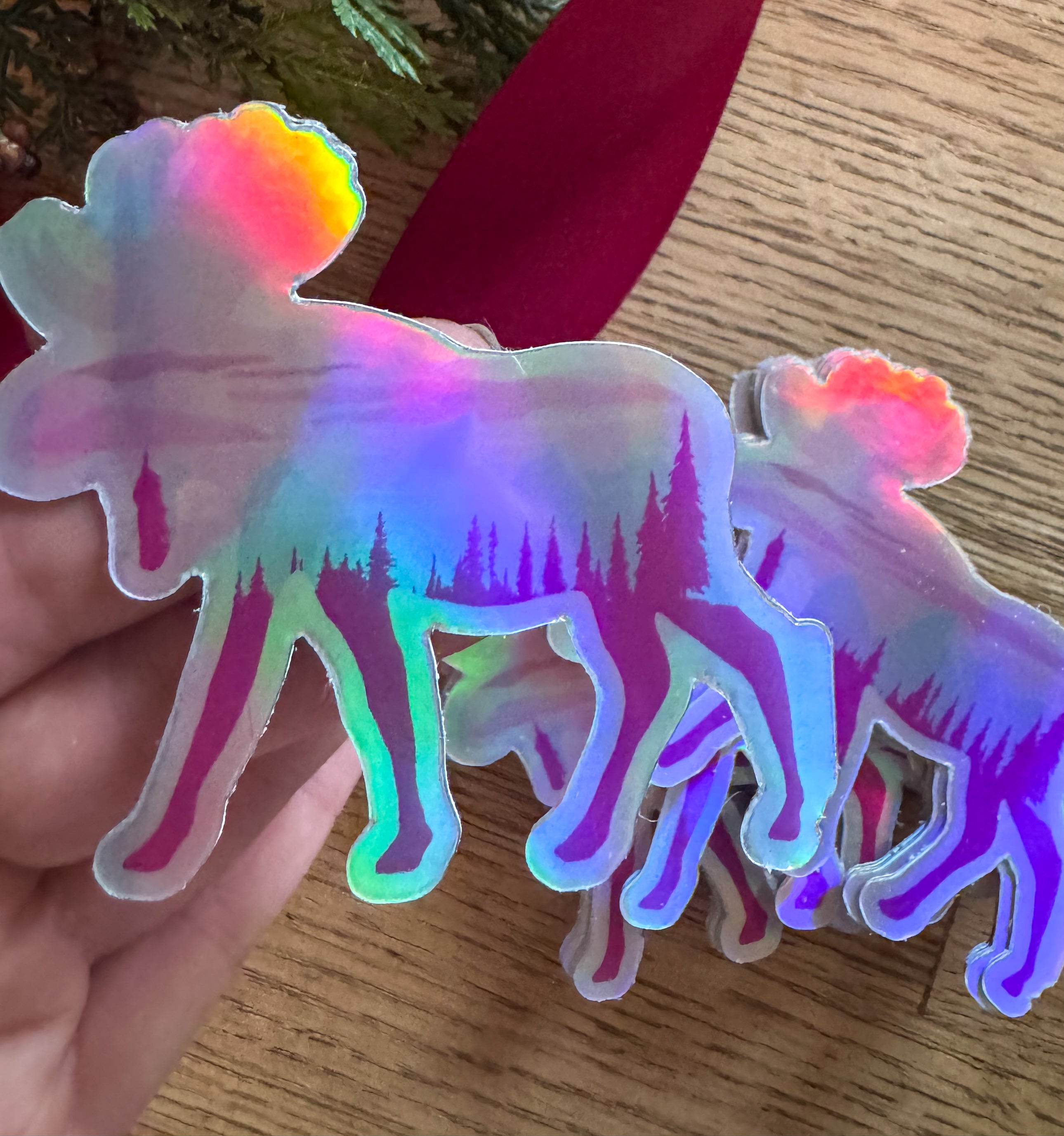 Teton Moose Holographic Sticker