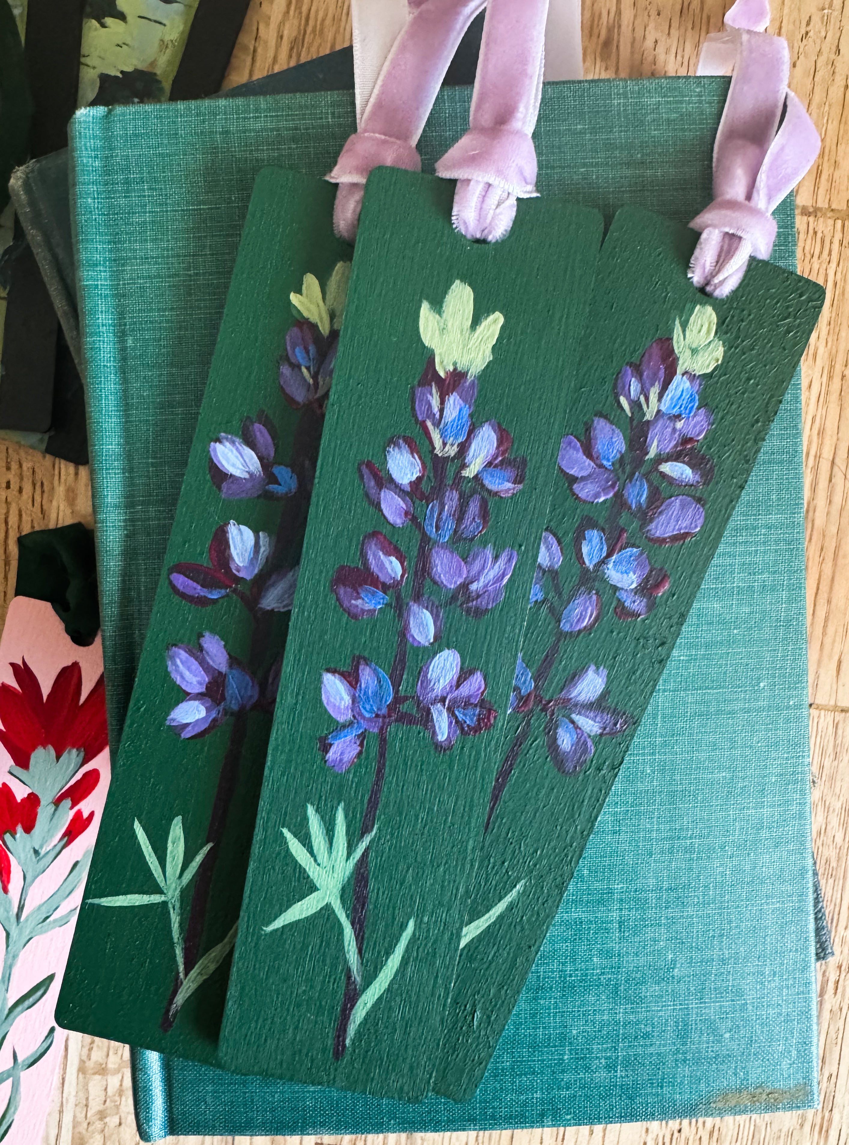 Hand Painted Wood Bookmarks