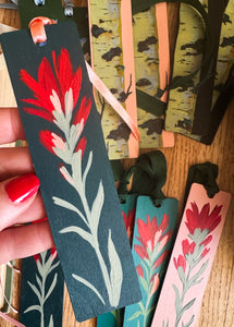 Hand Painted Wood Bookmarks