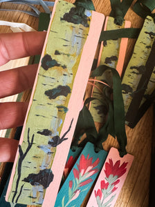 Hand Painted Wood Bookmarks