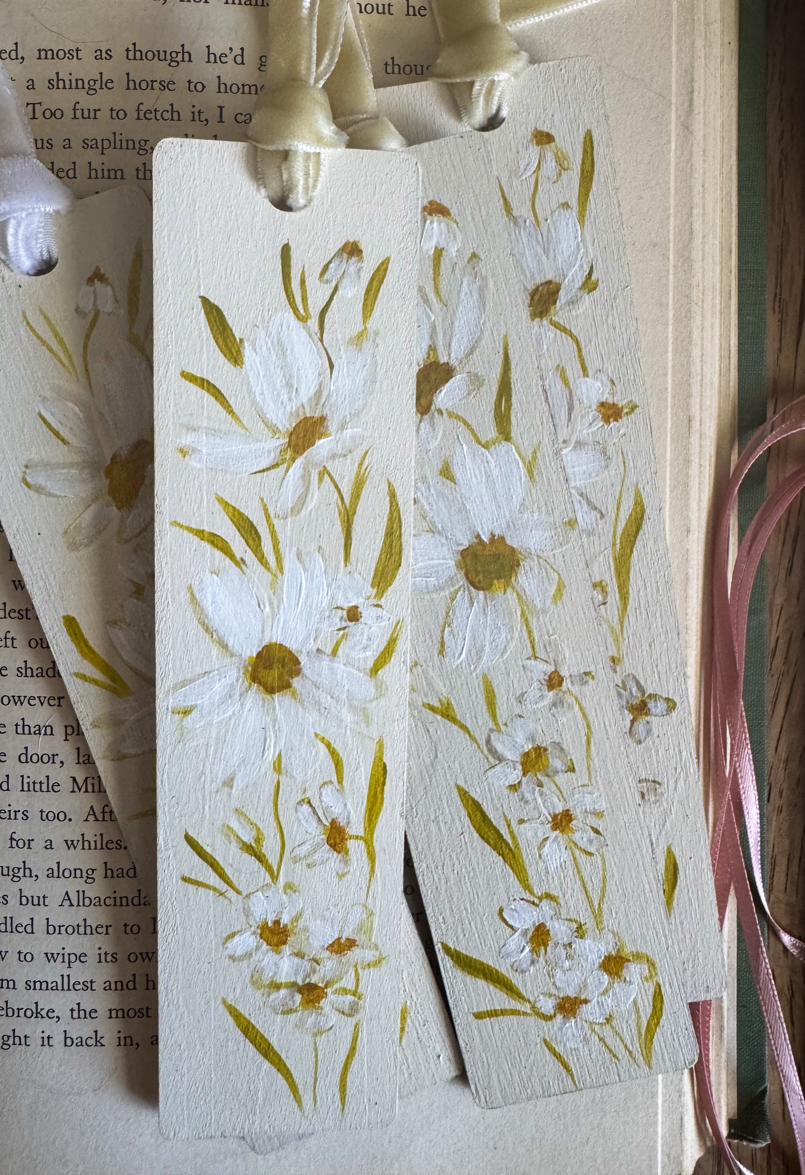Hand Painted Wood Bookmarks