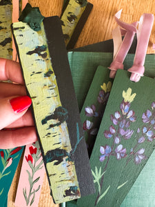 Hand Painted Wood Bookmarks