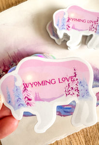 Winter Bison Sticker