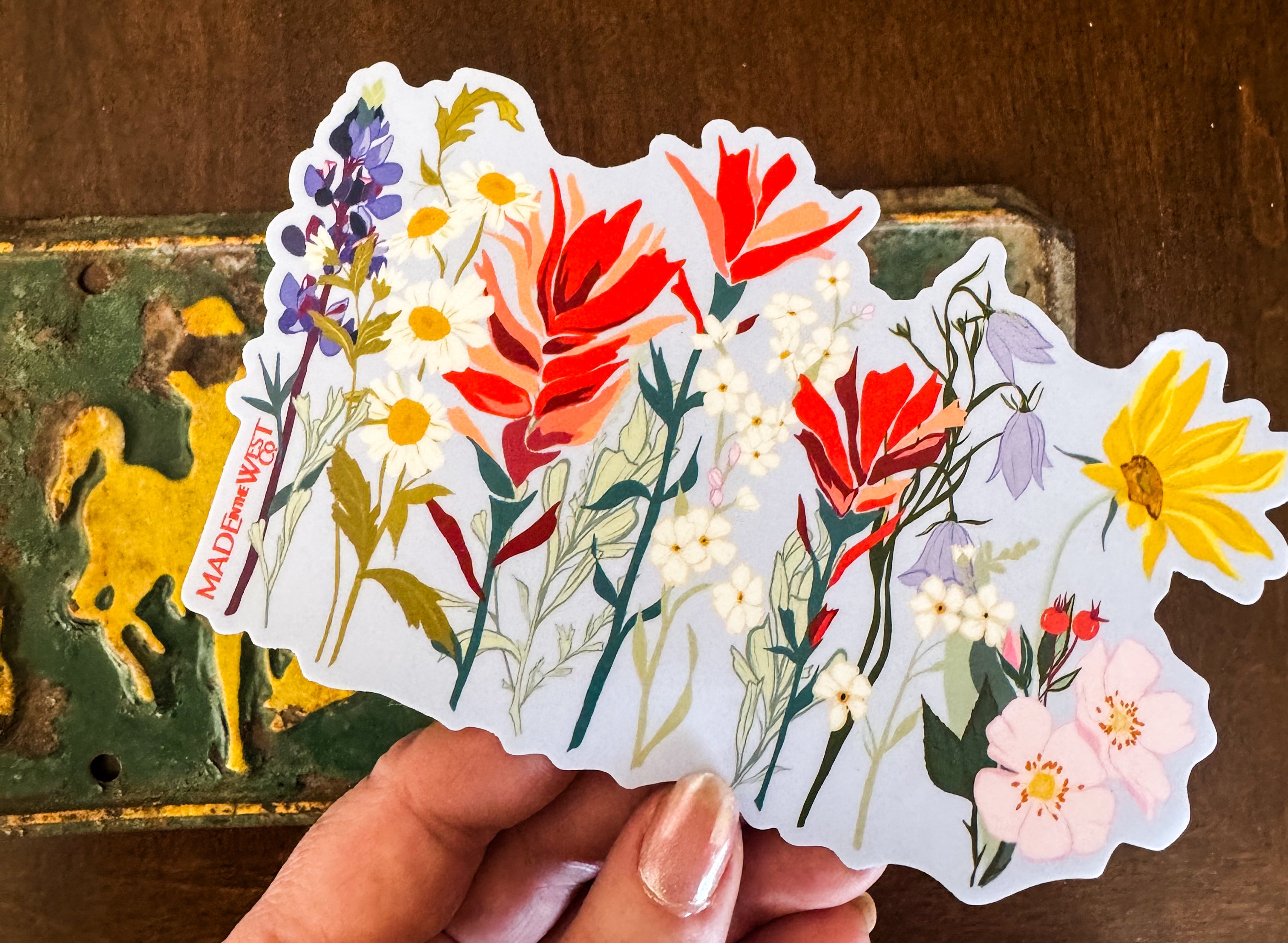 Wyoming Wildflower large Sticker