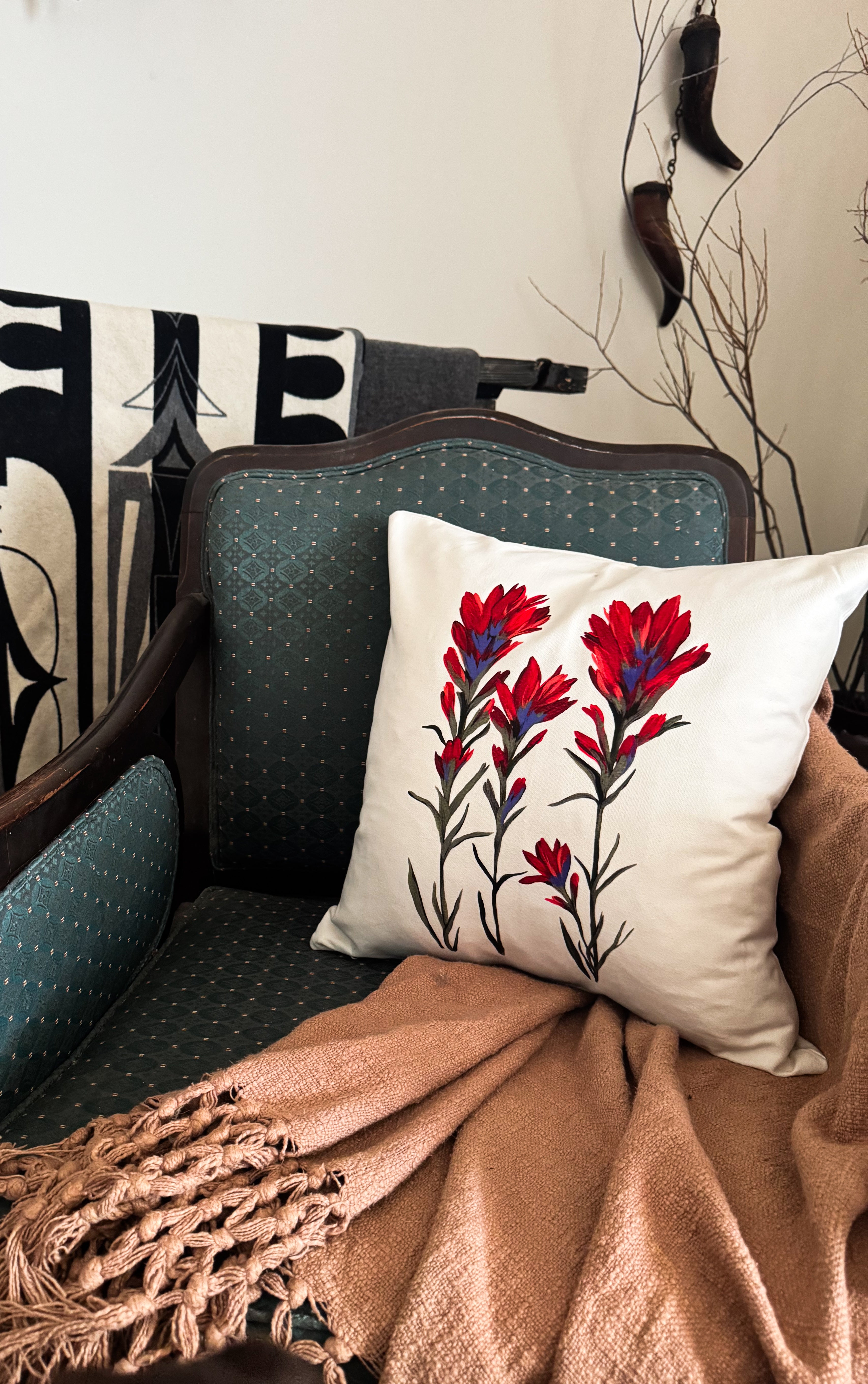 Indian Paintbrush Pillow Cover