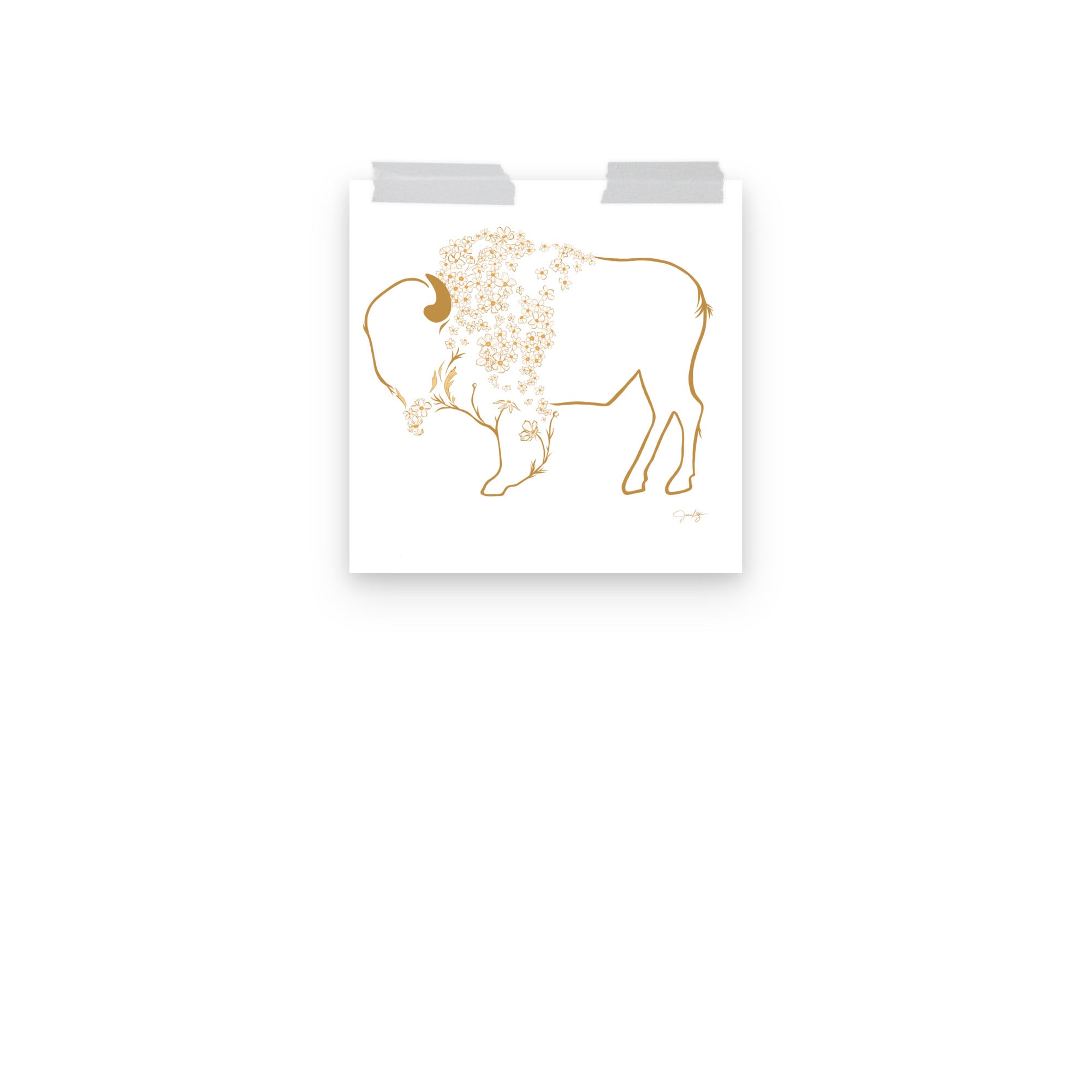 Mae - Daisy Bison Print