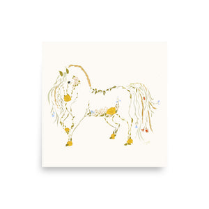 Belle - Wildflower Horse Poster