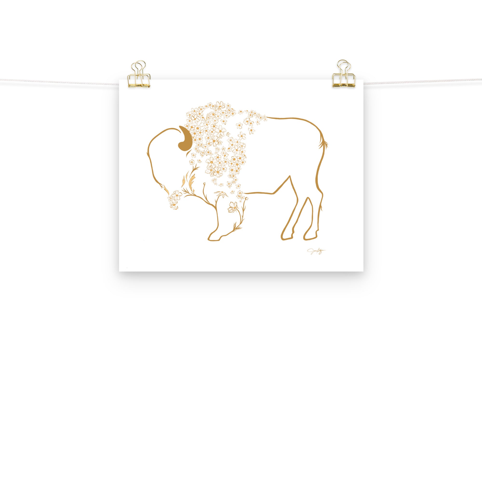 Mae - Daisy Bison Print