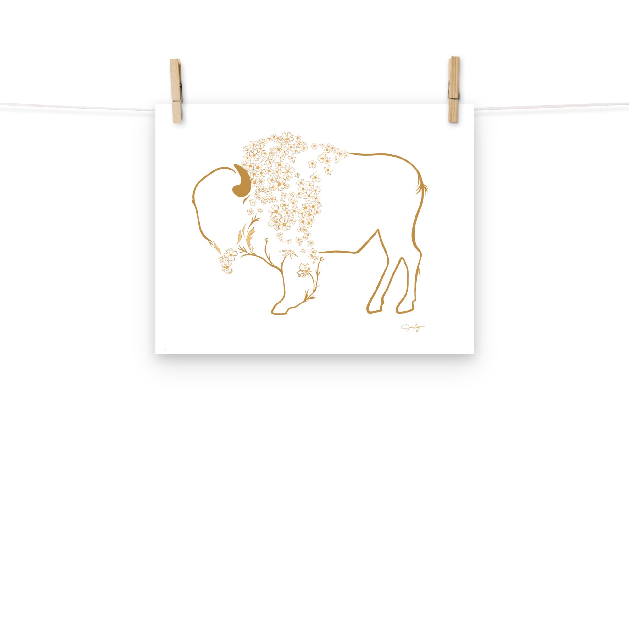 Mae - Daisy Bison Print