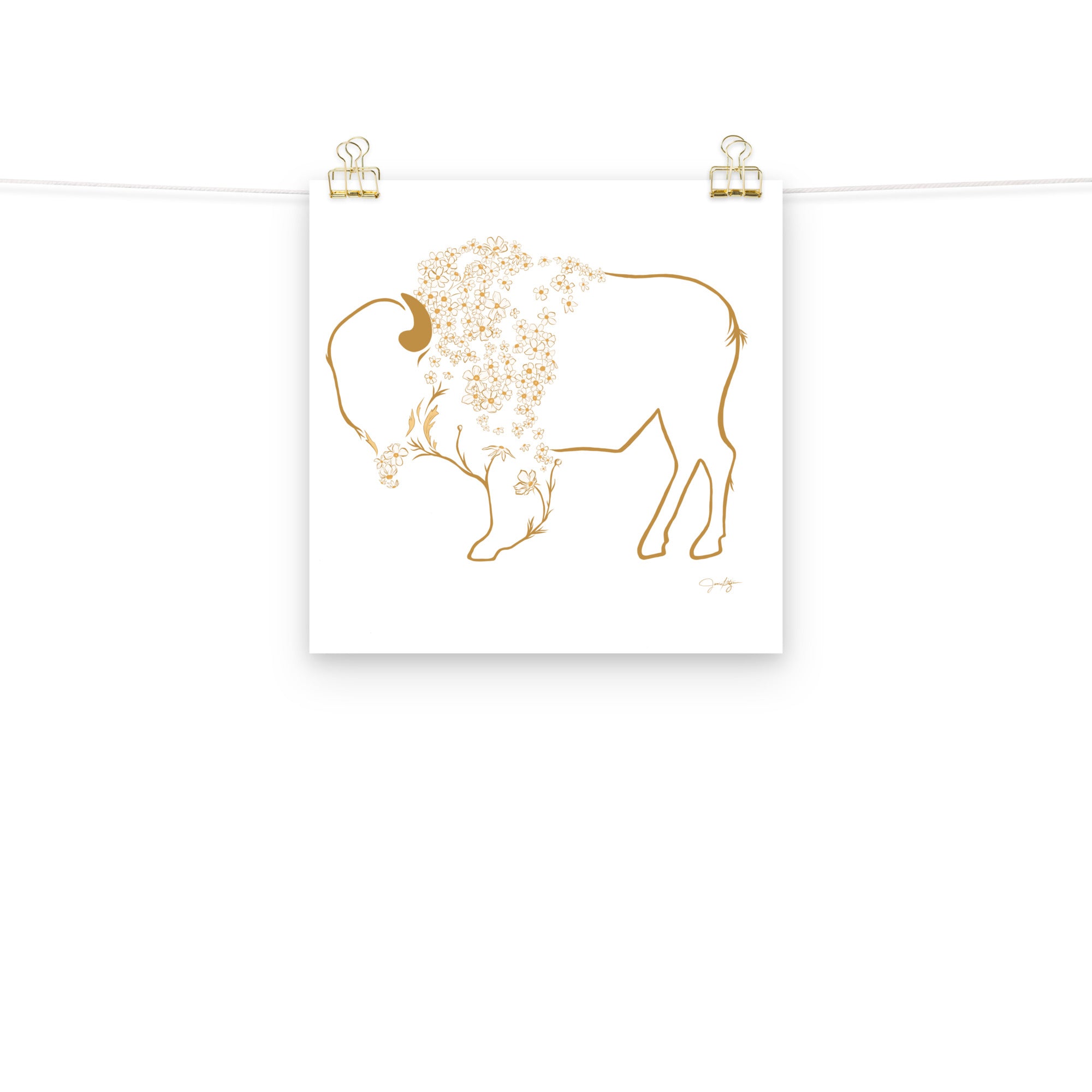 Mae - Daisy Bison Print