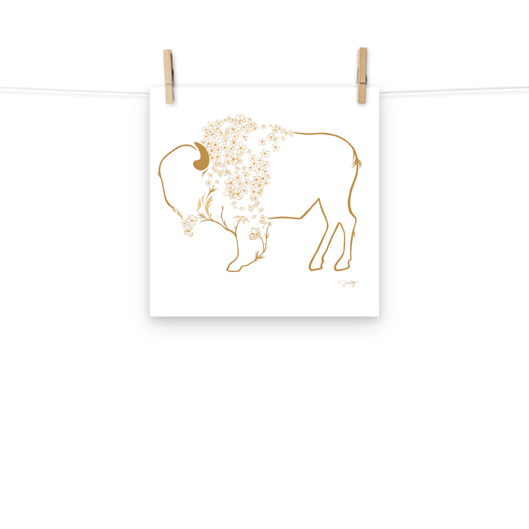 Mae - Daisy Bison Print