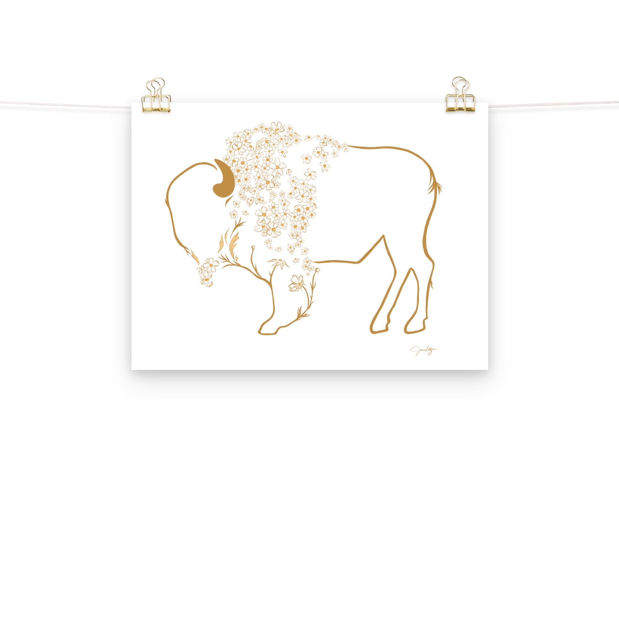 Mae - Daisy Bison Print