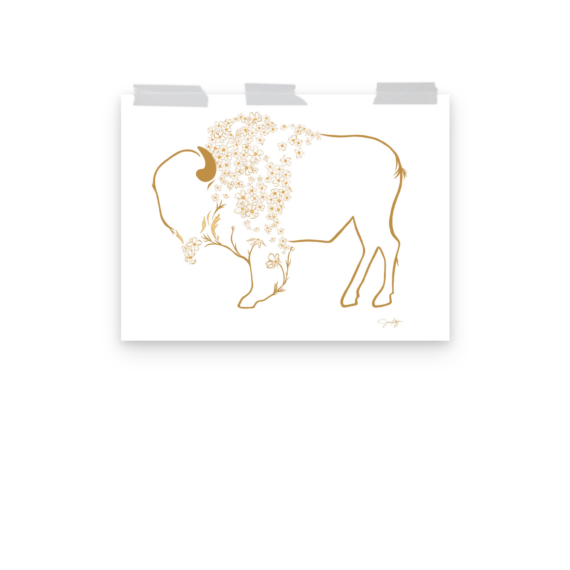 Mae - Daisy Bison Print