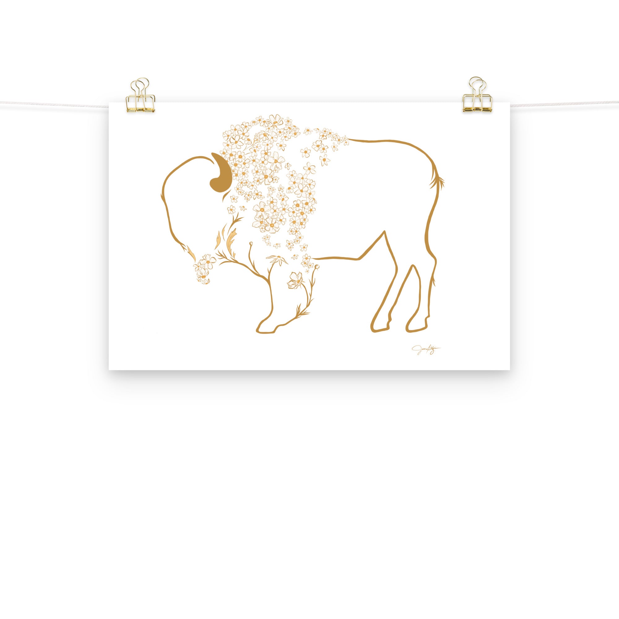 Mae - Daisy Bison Print