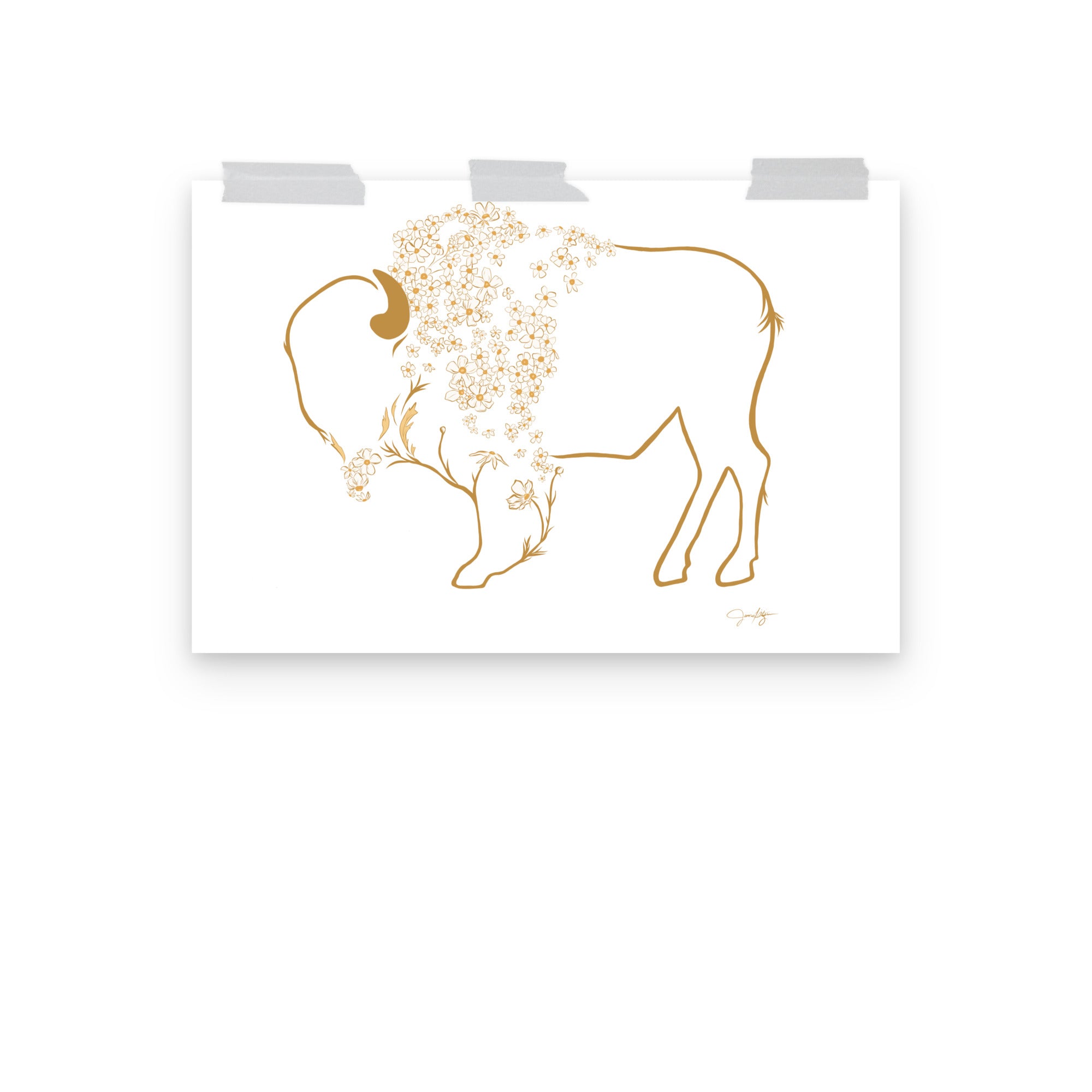 Mae - Daisy Bison Print