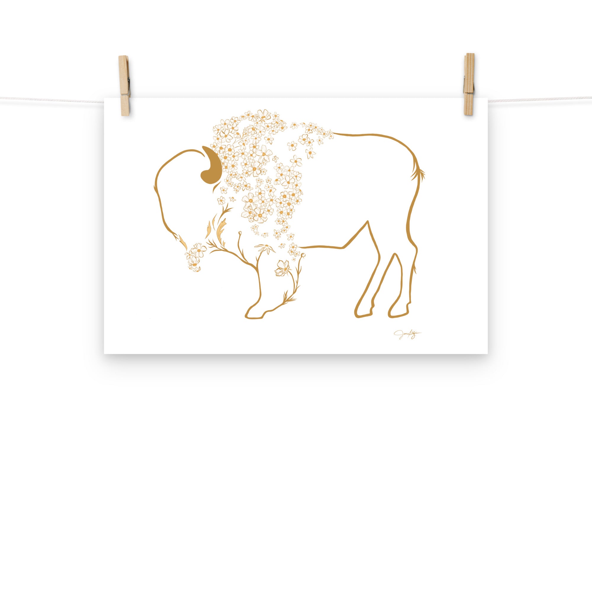 Mae - Daisy Bison Print