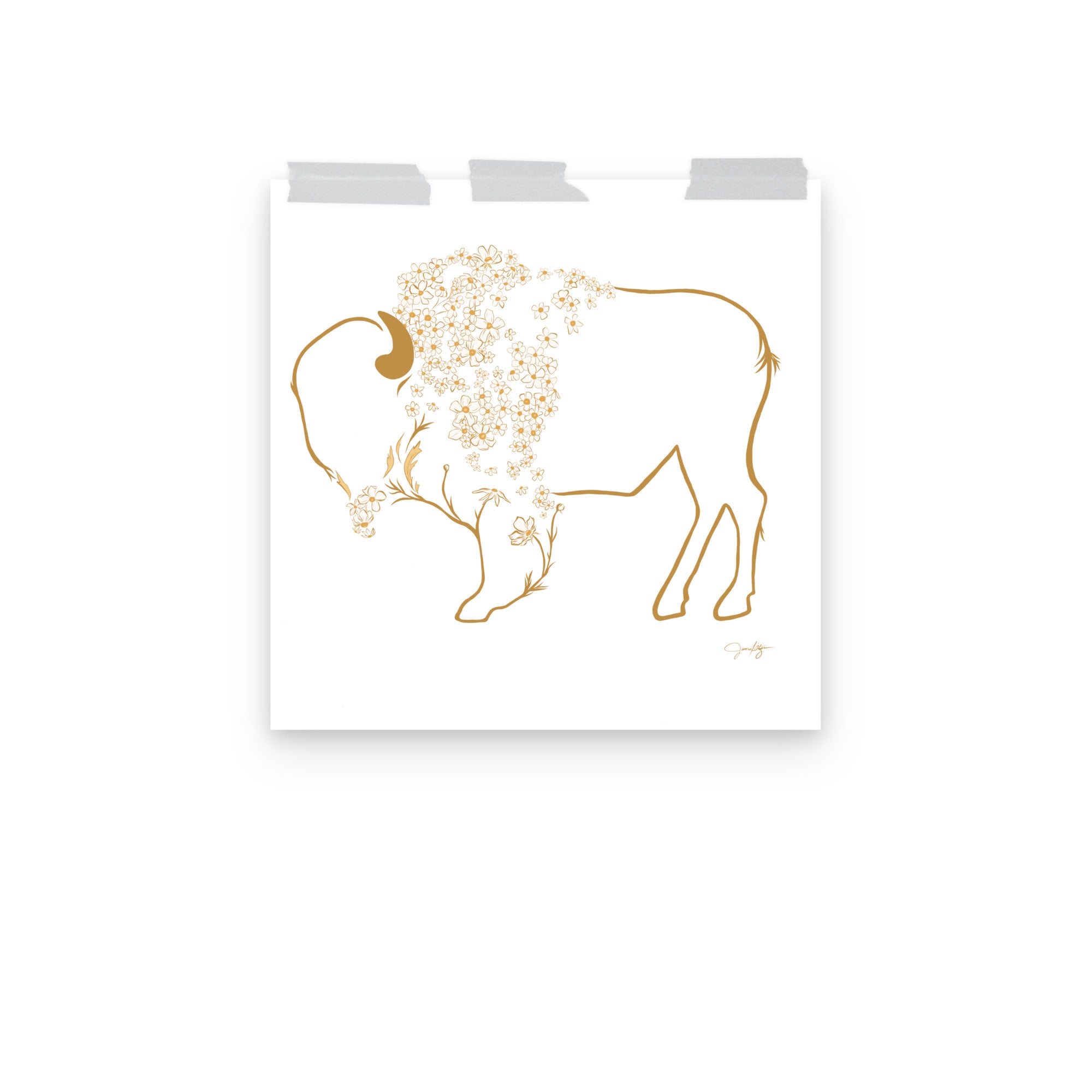Mae - Daisy Bison Print