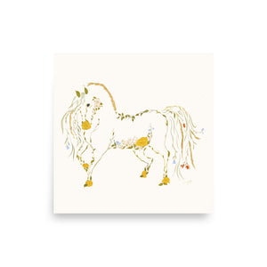 Belle - Wildflower Horse Poster