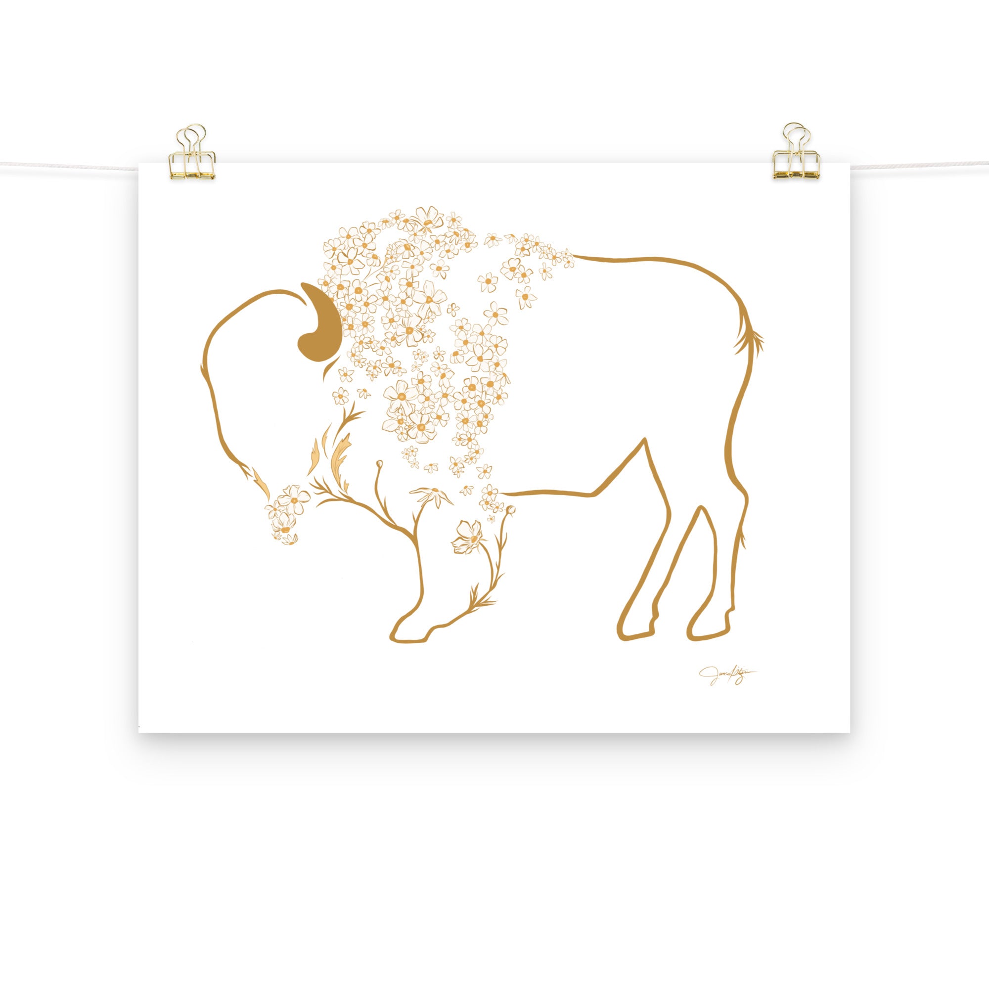 Mae - Daisy Bison Print