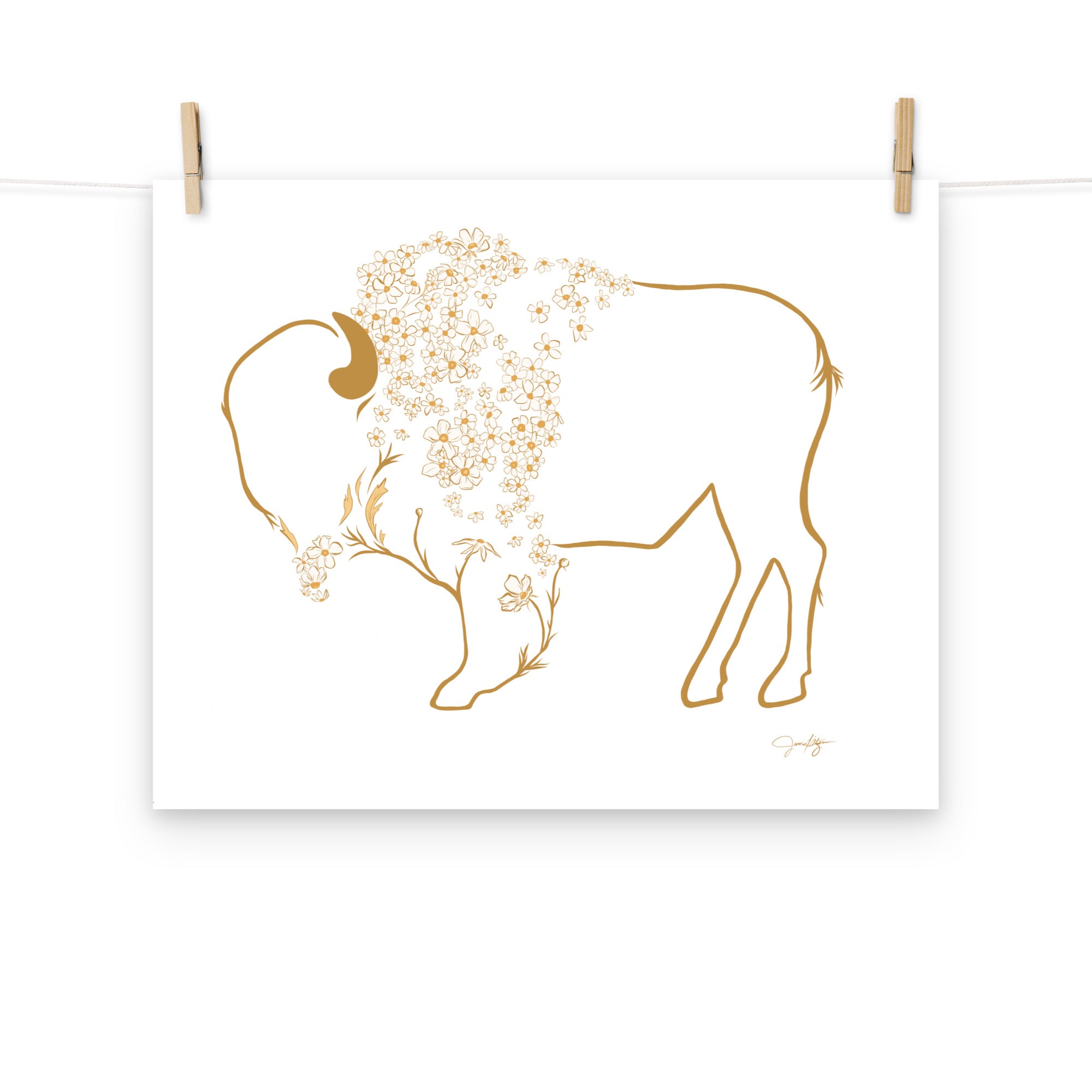 Mae - Daisy Bison Print