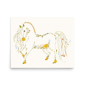 Belle - Wildflower Horse Poster