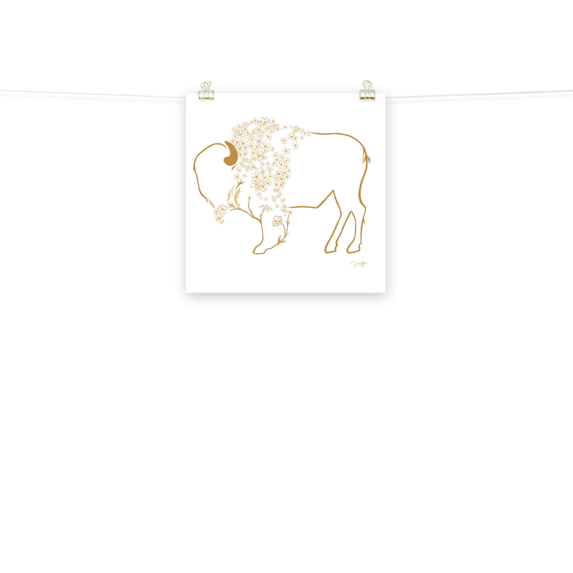 Mae - Daisy Bison Print