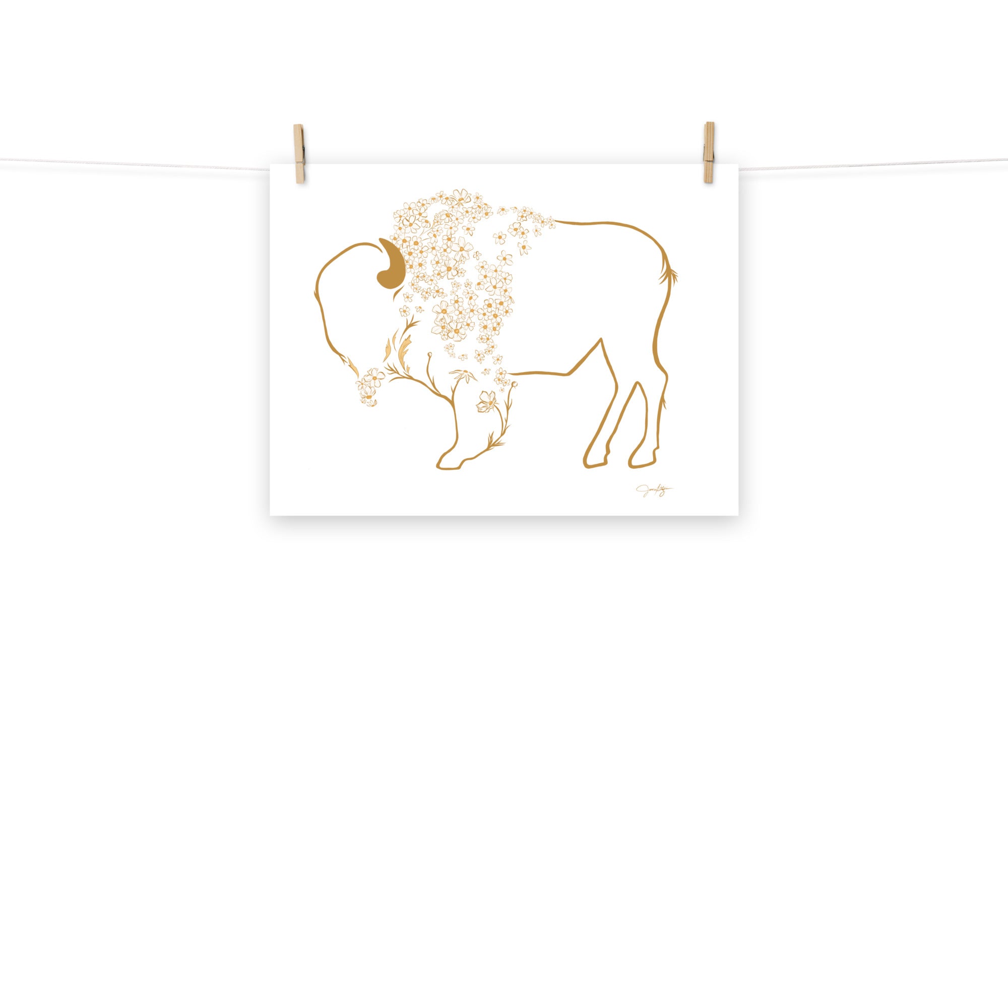Mae - Daisy Bison Print