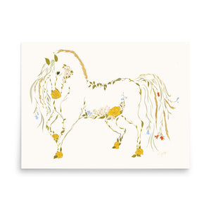 Belle - Wildflower Horse Poster