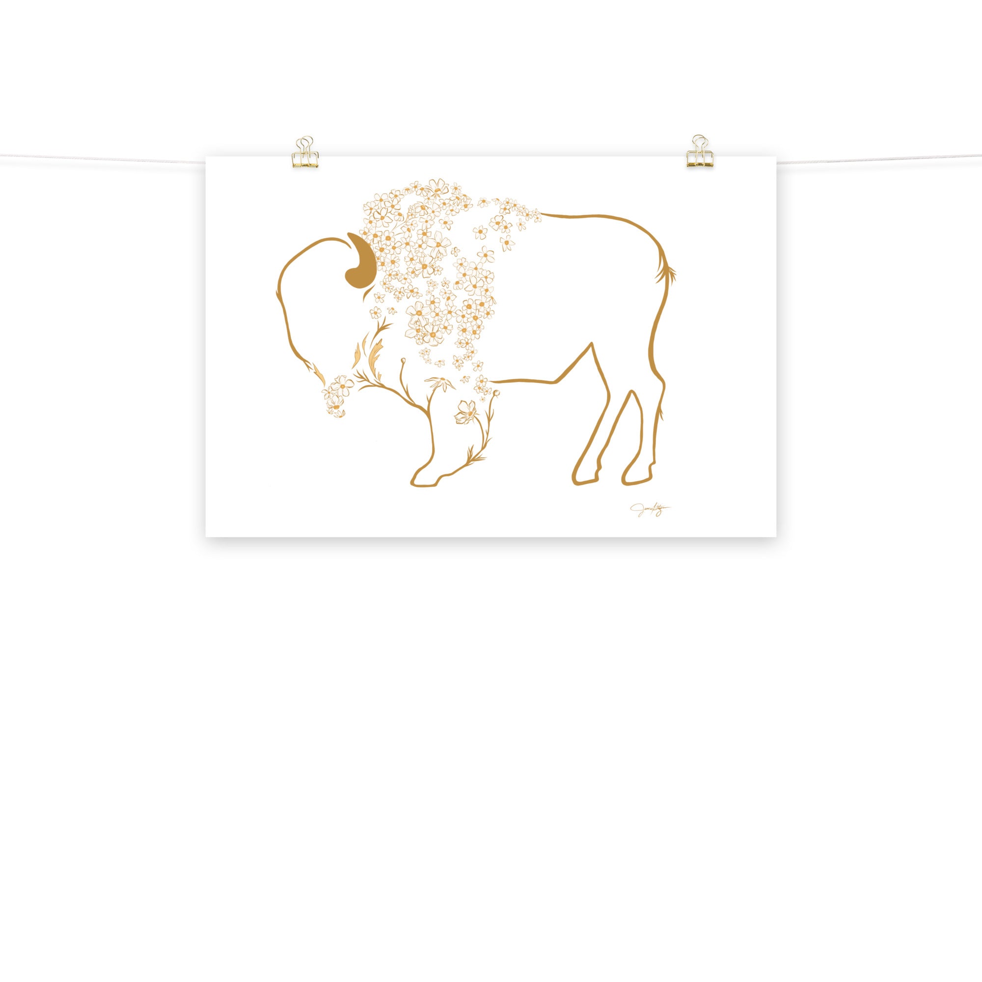 Mae - Daisy Bison Print