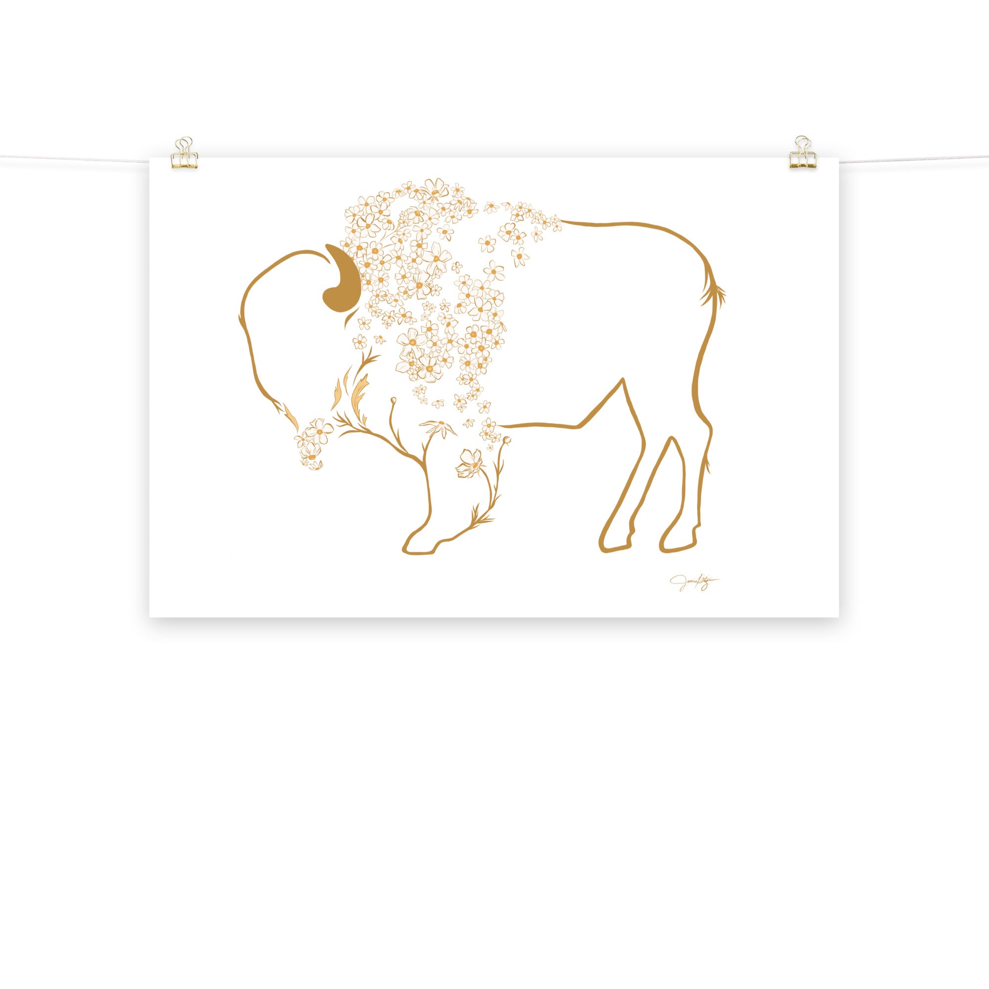 Mae - Daisy Bison Print