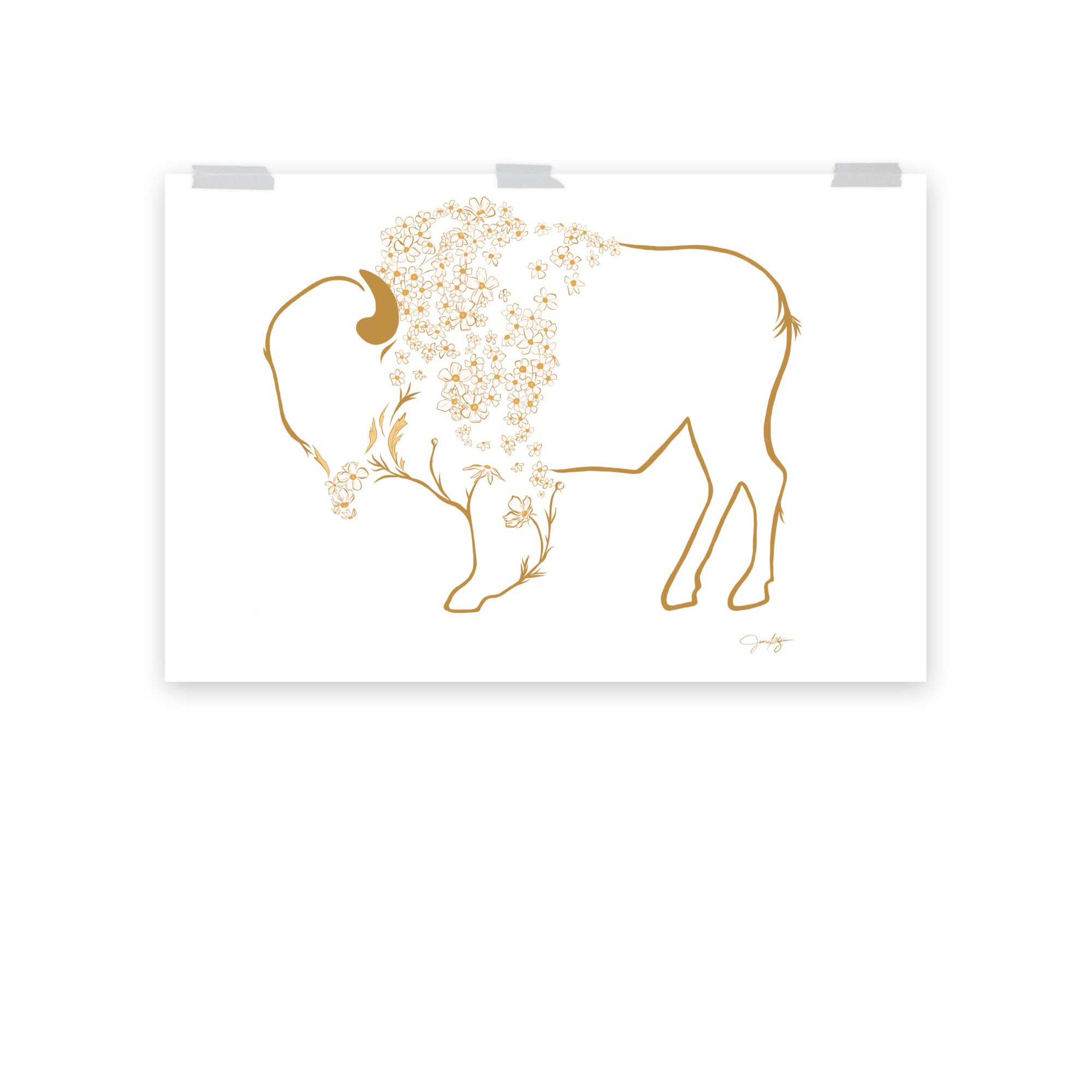 Mae - Daisy Bison Print